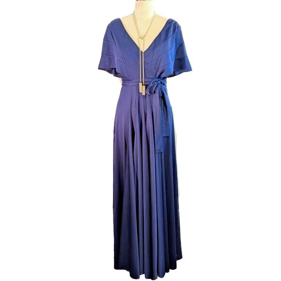 Frank Usher Dresses & Skirts - Vintage 1970's Frank Usher London Royal Blue Maxi Gown SZ 8/M